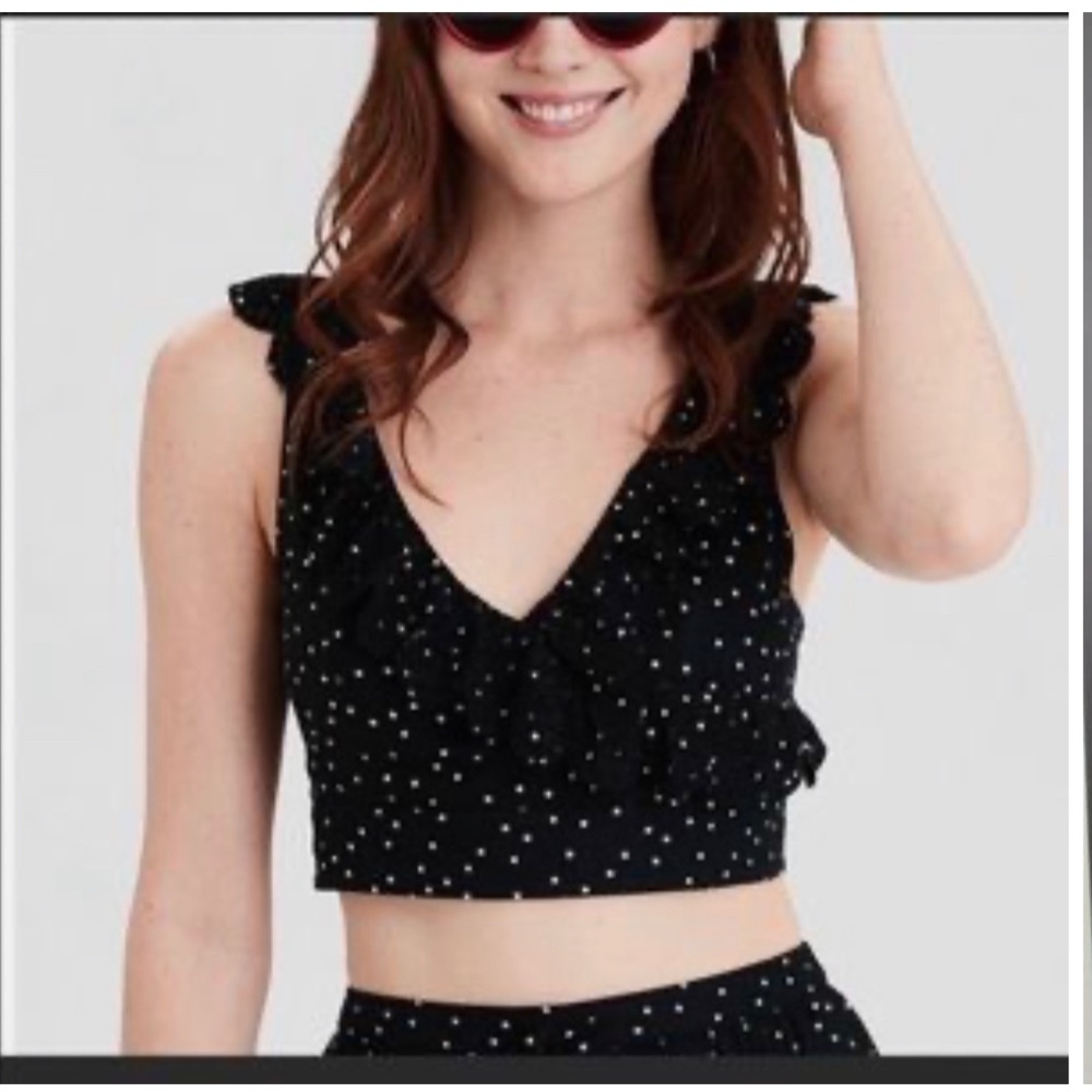 American Eagle Outfitters Ruffled Crop Top Size XS